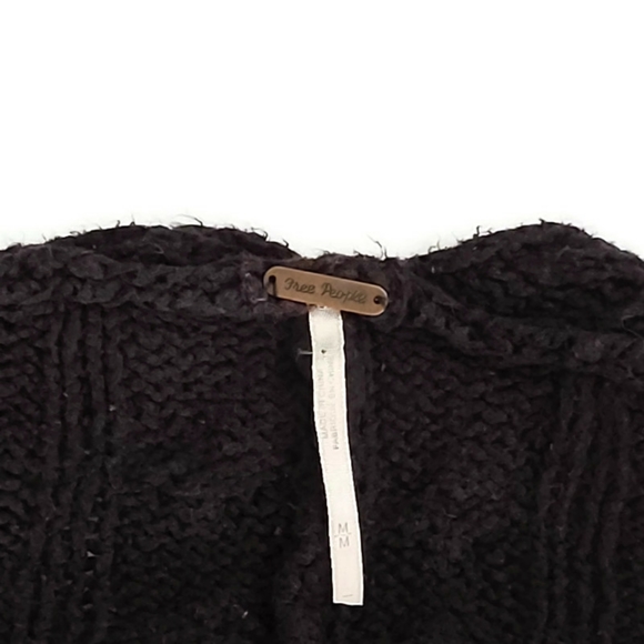 Free People Cable Knit Sweater Poncho Medium - Picture 8 of 9